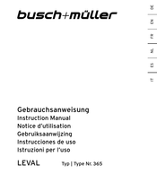 Busch+Müller LEVAL 365 Notice D'utilisation