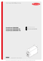 Fronius TransPocket 3500 TIG Instructions De Service