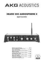 AKG Acoustics HEARO 999 AUDIOSPHERE II Mode D'emploi