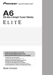 Pioneer ELITE SX-A6J Mode D'emploi