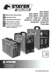 STAYER WELDING S100.25T Instructions D'emploi