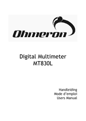 Ohmeron MT830L Mode D'emploi