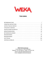 Weka TK40 ANNA Instructions De Service