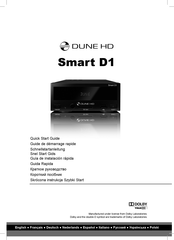 Dune HD Smart D1 Guide De Démarrage Rapide