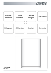 Zanussi ZBA3230A Notice D'utilisation