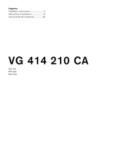 Gaggenau VG 491 210 CA Instructions D'installation