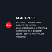 Leica M-ADAPTER L Notice D'utilisation