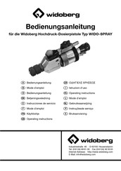 Widoberg WIDO-SPRAY Mode D'emploi