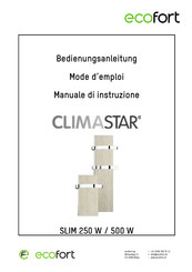 ecofort CLIMASTAR SLIM 250W Mode D'emploi