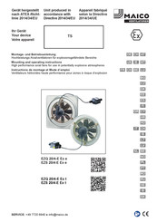 Maico EZS 20/4-E Ex e Instructions De Montage Et Mode D'emploi