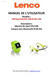 LENCO MP3Sportwatch-100 Manuel De L'utilisateur