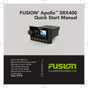 Fusion Apollo SRX400 Manuel De Demarrage Rapide