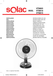 SOLAC VT8815 Mode D'emploi