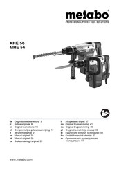 Metabo KHE 56 Notice Originale