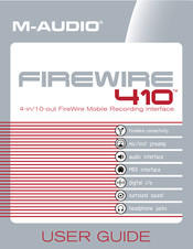 M-Audio FireWire 410 Guide De L'utilisateur