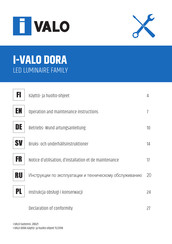 I-VALO DORA Notice D'utilisation, D'installation Et De Maintenance