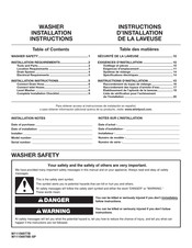 Amana NFW5800HW Instructions D'installation