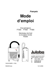Julabo FT400 Mode D'emploi
