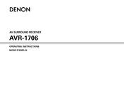 Denon AVR-1706 Mode D'emploi