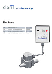 Claris watertechnology Flow Sensor Guide D'installation