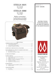 FRANCO BELGE STELLA 4080 Instructions D'installation, D'entretien Et D'utilisation