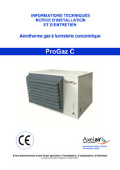 Axelair ProGaz C Notice D'installation Et D'entretien