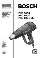 Bosch PHG 600-3 Instructions D'emploi