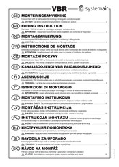 SystemAir VBR Série Instructions De Montage