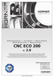 Hürner CNC ECO 200 Manuel Utilisateur