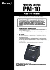 Roland PM-10 Mode D'emploi