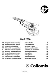 Collomix CMG 2600 Mode D'emploi Original