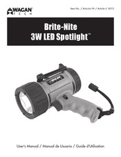 Wagan Tech Brite-Nite 3W LED Spotlight Guide D'utilisation