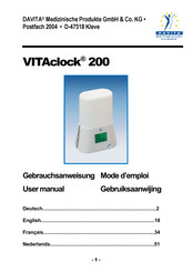 Davita VITAclock 200 Mode D'emploi