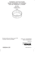 Kohler K-3674 Guide D'installation Et D'entretien