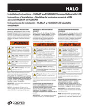 Cooper HALO HL36SAR Instructions D'installation