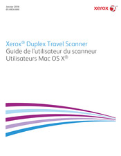 Xerox Duplex Travel Scanner Guide De L'utilisateur