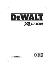 Dewalt DCS331 Traduction De La Notice D'instructions Originale