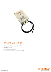Etherma ETHERMA UT 40 Instructions D'installation Et D'utilisation