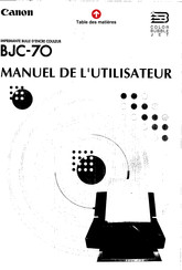 Canon BJC-70 Manuel De L'utilisateur