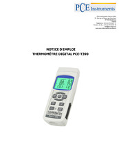 PCE Instruments PCE-T390 Notice D'emploi