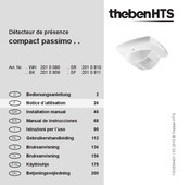 Theben HTS compact passimo SR 201 0 810 Notice D'utilisation