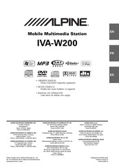 Alpine IVA-W200 Mode D'emploi