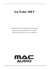 MAC Audio Ice Cube 108 F Mode D'emploi