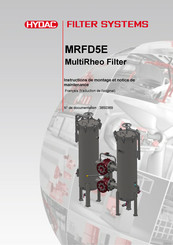 HYDAC FILTER SYSTEMS MRFD5E Instructions De Montage Et Notice De Maintenance