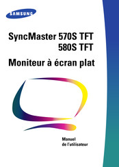 Samsung SyncMaster 580S TFT Manuel De L'utilisateur
