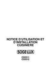 SOGELUX CG5511 Notice D'utilisation Et D'installation