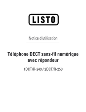 Listo 2DCT/R-250 Notice D'utilisation