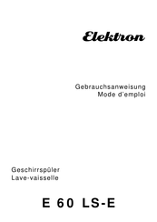 Elektron E 60 LS-E Mode D'emploi