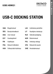 Deltaco USBC-HDMI21 Manuel D'utilisation