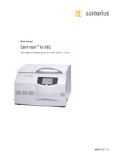 Sartorius Centrisart G-26C Mode D'emploi